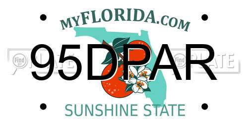 95DPAR Florida License Plate