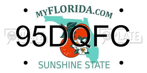 95DQFC Florida License Plate