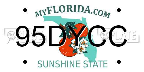 95DYCC Florida License Plate