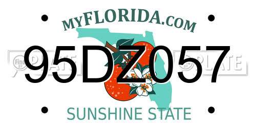 95DZ057 Florida License Plate