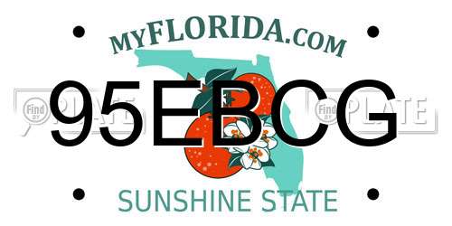 95EBCG Florida License Plate