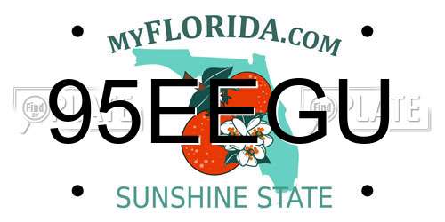 95EEGU Florida License Plate