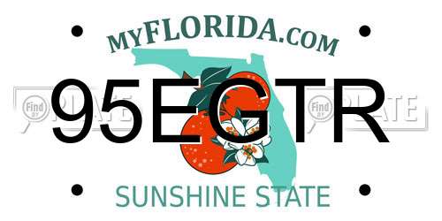 95EGTR Florida License Plate