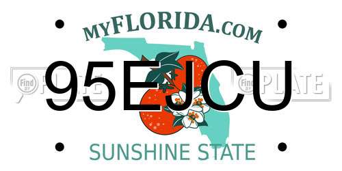 95EJCU Florida License Plate