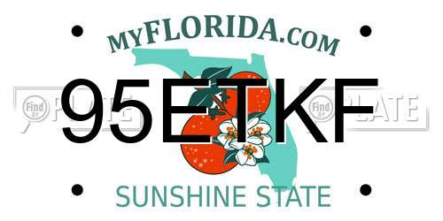 95ETKF Florida License Plate