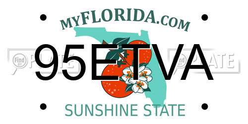 95ETVA Florida License Plate