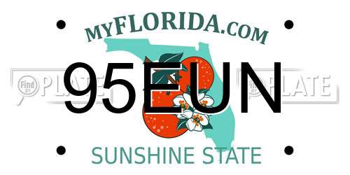 95EUN Florida License Plate
