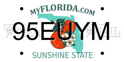 95EUYM Florida License Plate