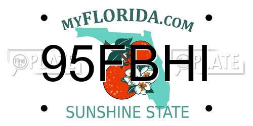 95FBHI Florida License Plate