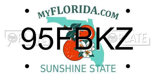 95FBKZ Florida License Plate