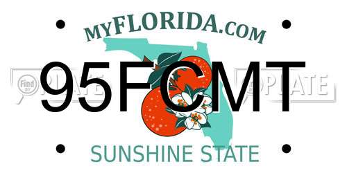 95FCMT Florida License Plate