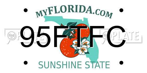 95FTFC Florida License Plate