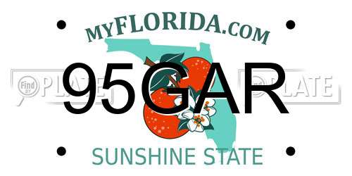 95GAR Florida License Plate