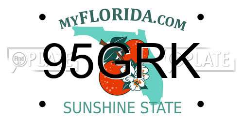 95GRK Florida License Plate