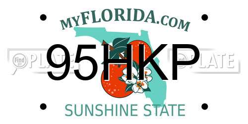 95HKP Florida License Plate