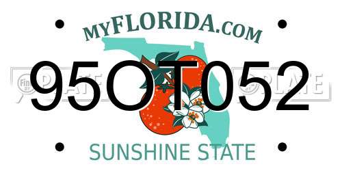 95OT052 Florida License Plate