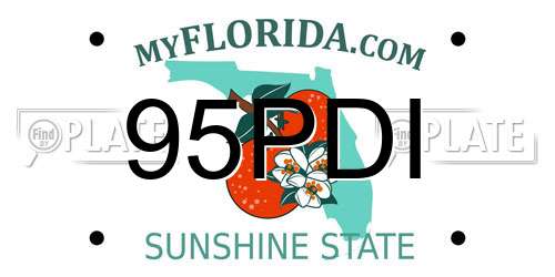 95PDI Florida License Plate