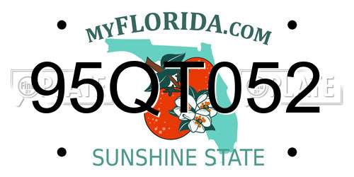 95QT052 Florida License Plate