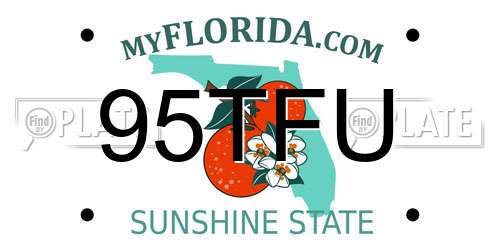 95TFU Florida License Plate
