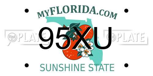 95XU Florida License Plate