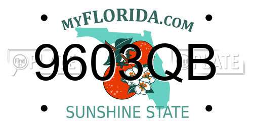 9603QB Florida License Plate