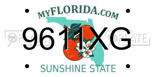 9611XG Florida License Plate