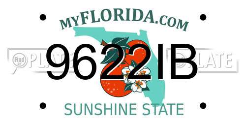 9622IB Florida License Plate
