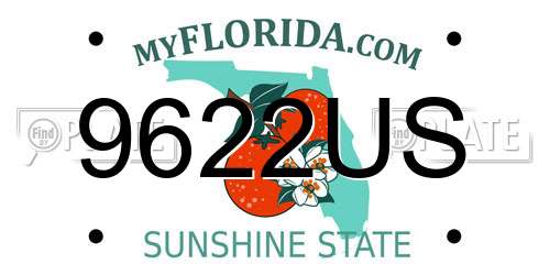9622US Florida License Plate