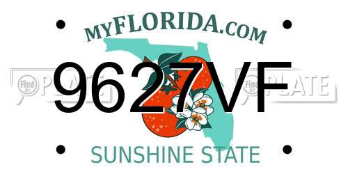9627VF Florida License Plate