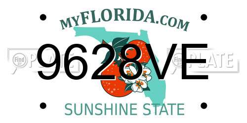 9628VE Florida License Plate