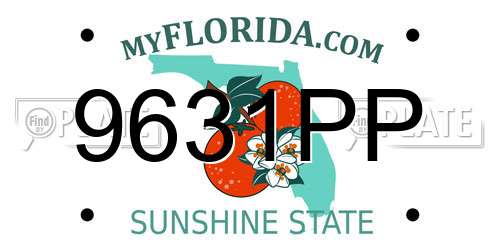9631PP Florida License Plate