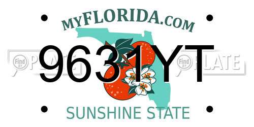 9631YT Florida License Plate