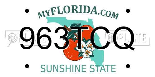 963TCQ Florida License Plate