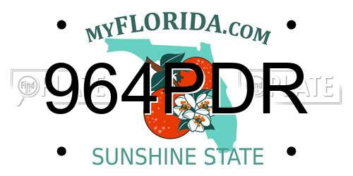 964PDR Florida License Plate
