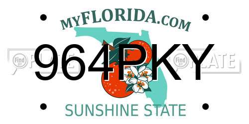 964PKY Florida License Plate