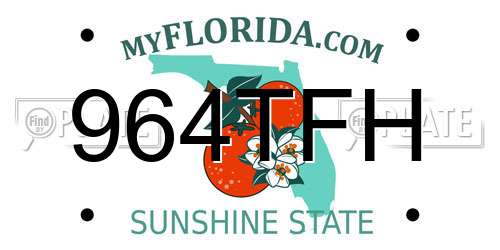 964TFH Florida License Plate