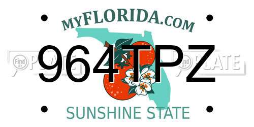 964TPZ Florida License Plate
