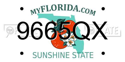 9665QX Florida License Plate