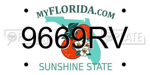 9669RV Florida License Plate
