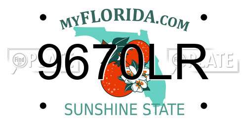 9670LR Florida License Plate