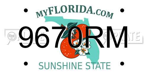 9670RM Florida License Plate