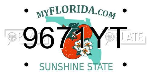 9671YT Florida License Plate