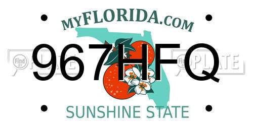 967HFQ Florida License Plate
