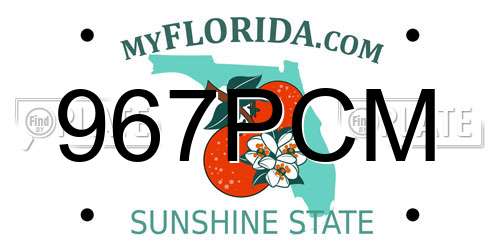 967PCM Florida License Plate