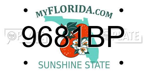9681BP Florida License Plate