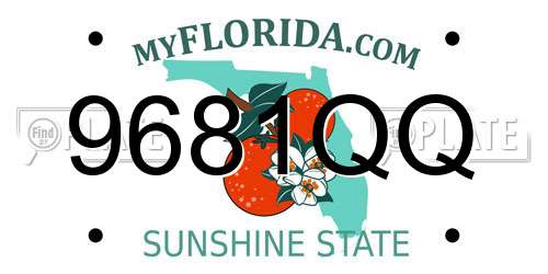 9681QQ Florida License Plate
