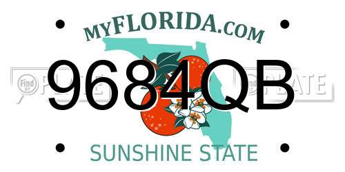 9684QB Florida License Plate
