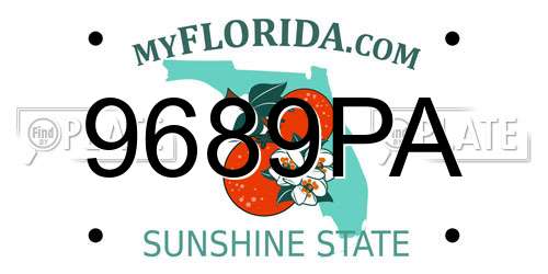 9689PA Florida License Plate