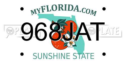 968JAT Florida License Plate