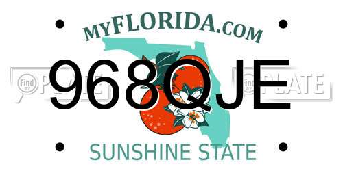 968QJE Florida License Plate
